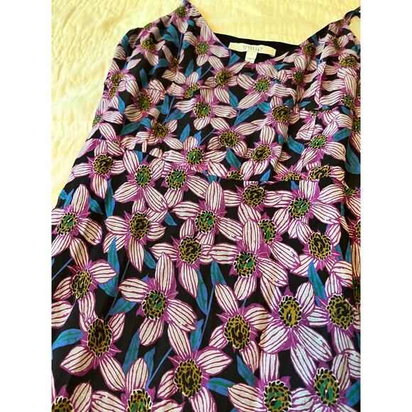DEREK‎ LAM 10 CROSBY Leilani Dress, Size M, Black Pink Floral, Slip Dress Fairy - Picture 14 of 14